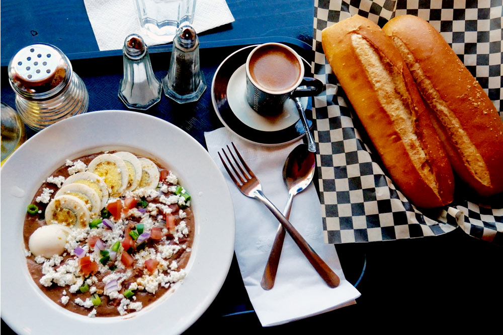 A traditional bowl of Ful Medames at Habesha Cafe.