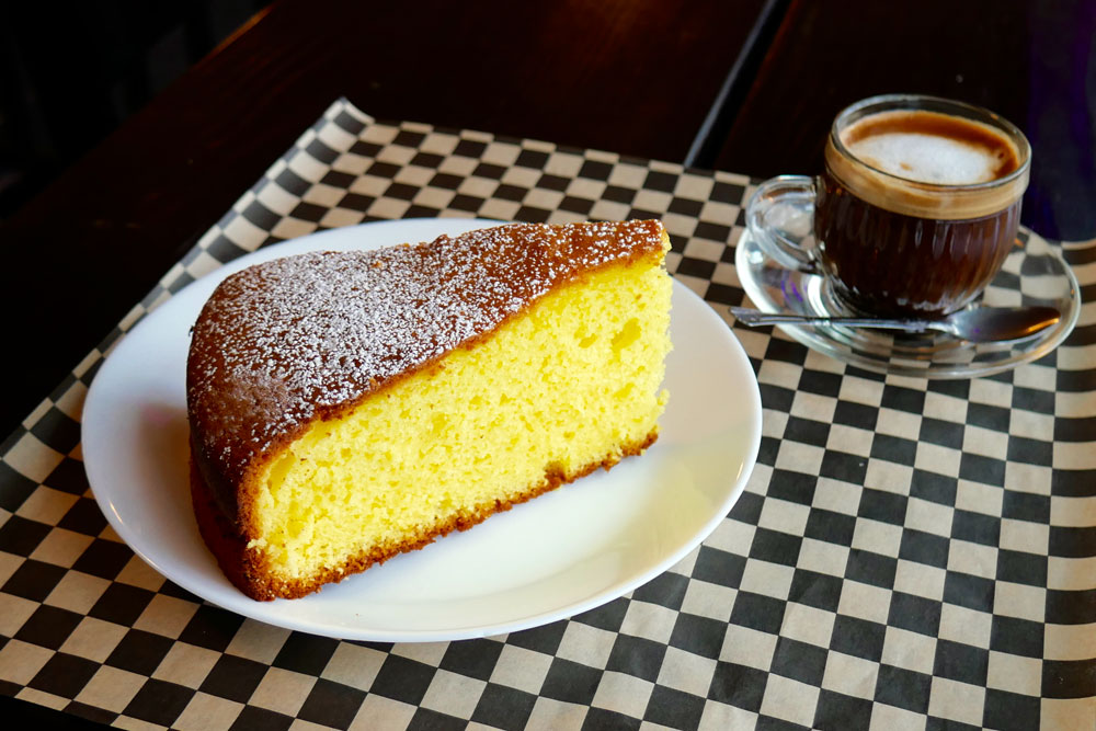 A sweet slice of Lemon Cake at Habesha Cafe.