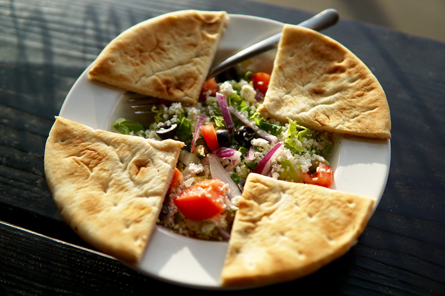 A refreshing Greek Salad at Habesha Cafe.